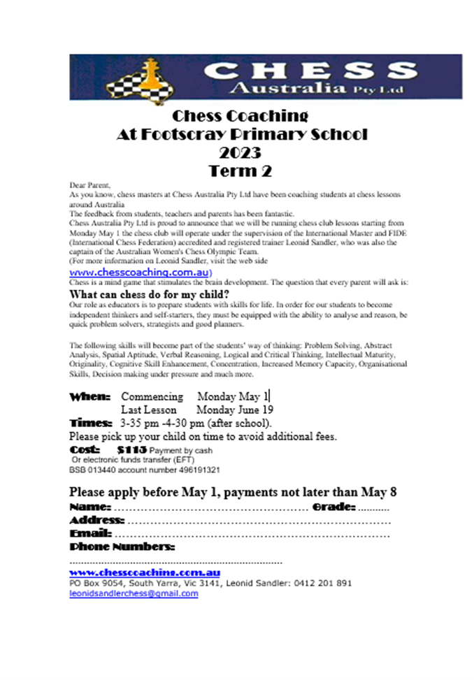 Chess Coaching Term 2